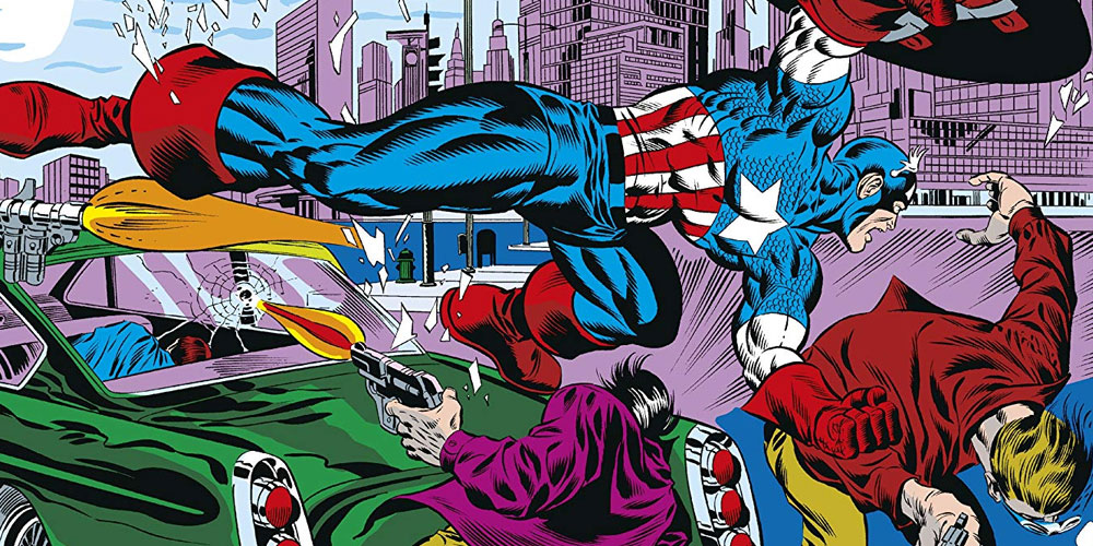 captain america beating up some bad guys