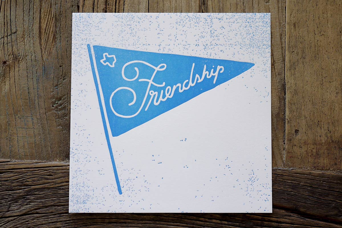 Friendship letterpress poster