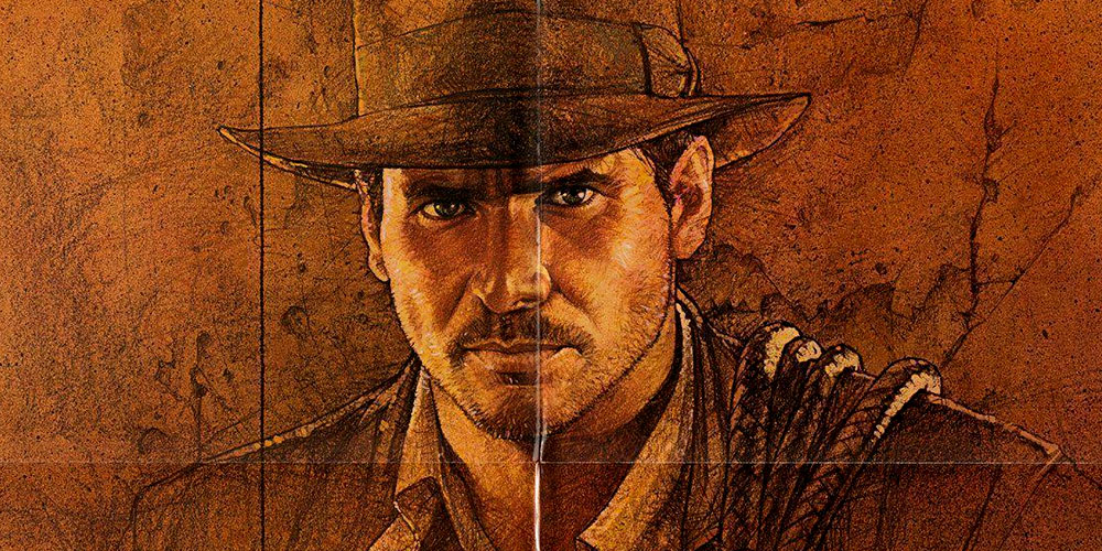 illustration of harrison ford as indiana jones